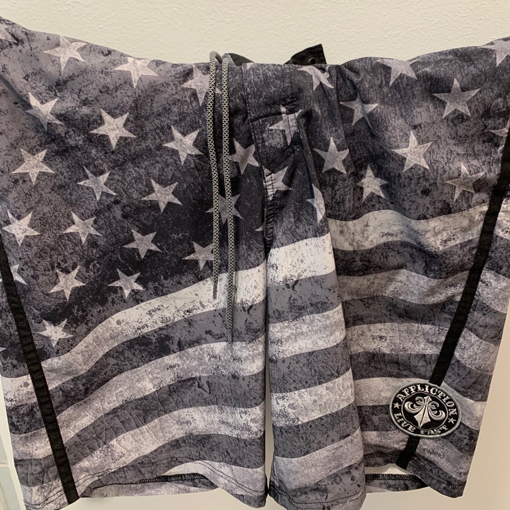 Affliction swim trunks